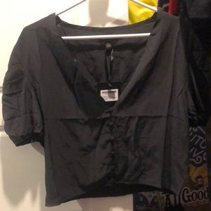 Nasty Gal Black Cropped Tshirt